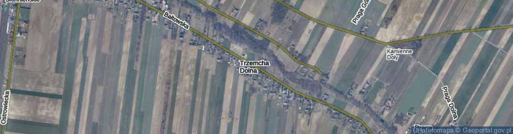 Zdjęcie satelitarne Trzemcha Dolna ul.